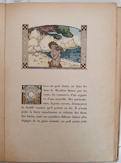 SAMAIN (Albert). Hyalis. The little blue-eyed faun. Paris, A. Ferroud, 1918. In-8,...