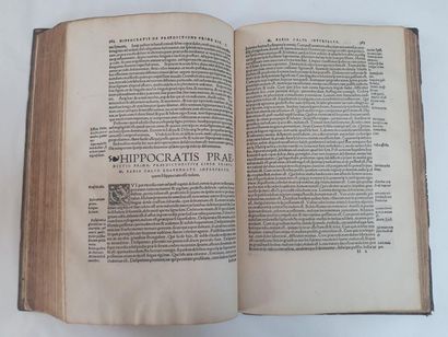 HIPPOCRATE. Opera. Bâle, Andreas Cratander, [août] 1526. In-folio, peau de truie...