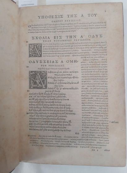 HOMÈRE. Ulyssea una cum Didymi autoris antiquissimi interpretatione [graece et latinae]....