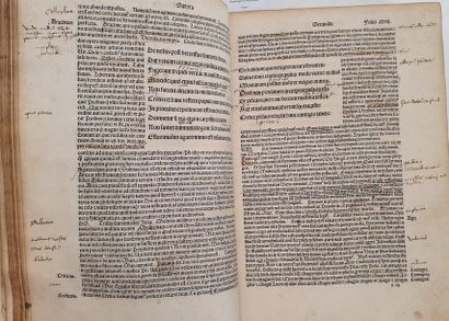 JUVENAL. [Satirae]. S.l.n.d. Lyon, Jean de Vingle, May 18, 1495. Gothic folio, brown...