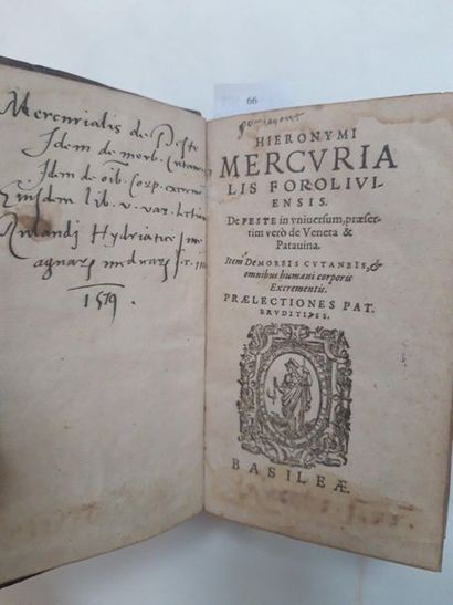 MERCURIALE (Girolamo). De compositione medicamentorum tractatus. Francfort, Jean...