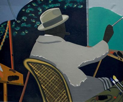 Eduardo ARROYO (1937-2018) 
W. Churchill Pintor, c.1969-1970
Huile sur toile, signée...