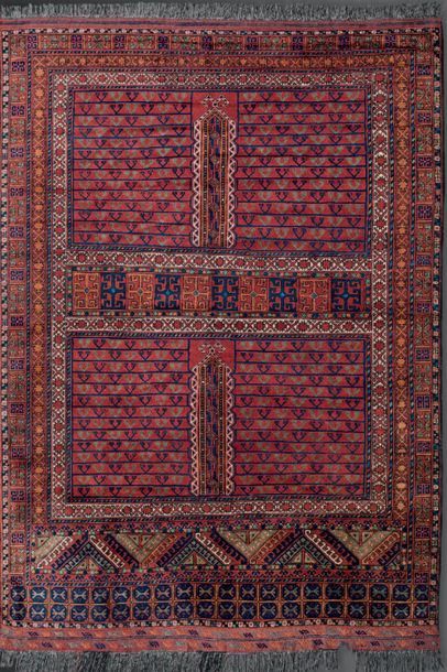 null Hatchlou carpet (warp, weft and wool velvet).
Turkmenistan, second half of the...