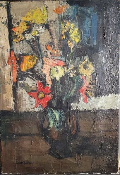 André LEMAÎTRE (1909-1995) 
Fleurs
Huile sur toile signée en bas à gauche, titrée,...