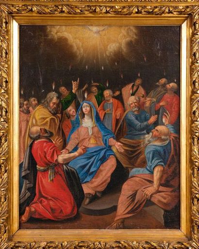 École Française du XVIIe siècle 
The Pentecost
Canvas
65 x 52,5 cm