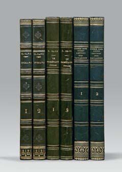 SAND (George). INDIANA. Paris, Roret, Dupuy, 1832. 2 volumes in-8, demi-veau bleu...