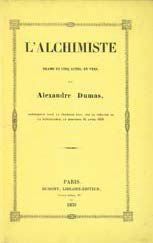 DUMAS (Alexandre). — NERVAL (Gérard de). FOOD. Drama in five acts, in verse. Paris,...