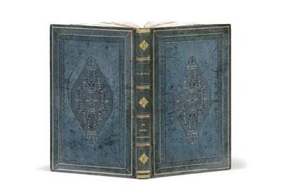 HUGO (Victor). THE SONGS OF DUSK. Paris, Renduel, 1835. In-8, glazed blue calf, double...