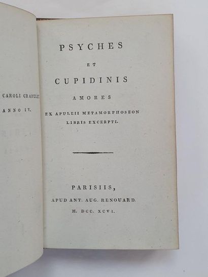 APULÉE Pysches et cupidinis amores ex Apulei metamorphoseon libris excerpti
Paris,...