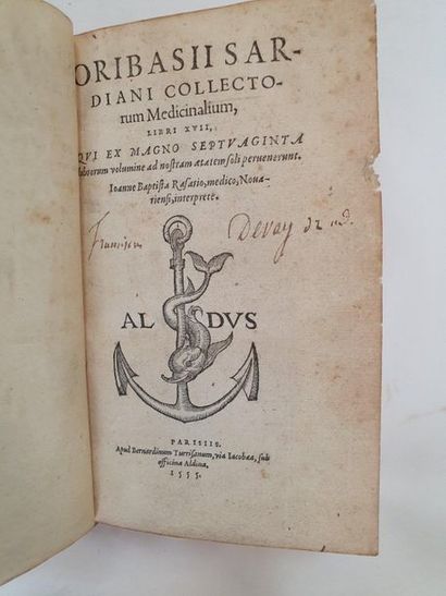 null ORIBASIUS SARDIANUS Colltectorum medicinalium, libri XVI... Ioanne Baptista...