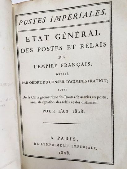 null [POSTES IMPÉRIALES]
État général des postes et relais de l'empire français......