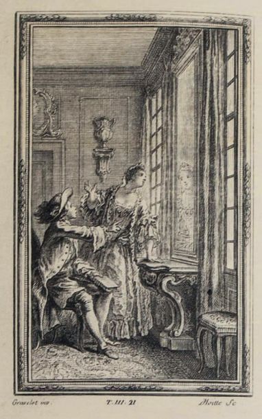BOCCACE Il Decamerone
Londres, 1757
Le chef-d'œuvre de Gravelot: “Un des livres illustrés...