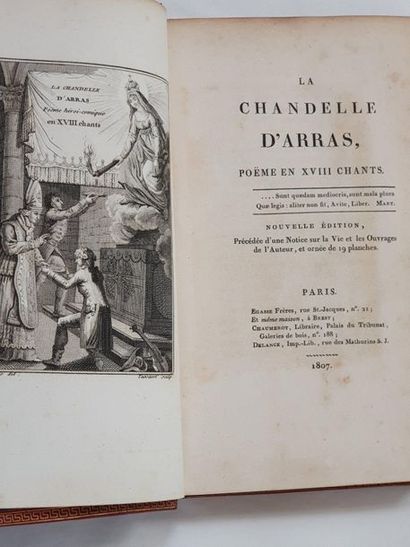 [DU LAURENS, Henri-Joseph] 
La Chandelle d'Arras. Poëme héroï-comique en XVIII chants...
Paris,...