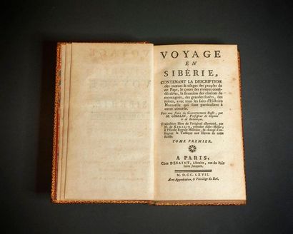 GMELIN, Johann Georg 
Voyage en Sibérie
Paris, Desaint, 1767
Essentiel pour la Sibérie...