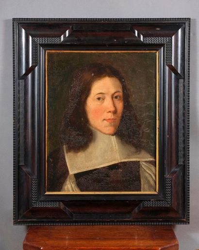 Ecole flamande 1662 Portrait d'homme en buste...