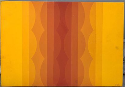 null Dordevic MIODRAG (born 1936)_x000D_


Untitled (yellow and orange composition)_x000D_


Oil...