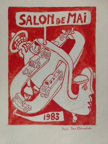 null Yvon TAILLANDIER (1926-2018)_x000D_


Projet d'affiche pour le Salon de mai...