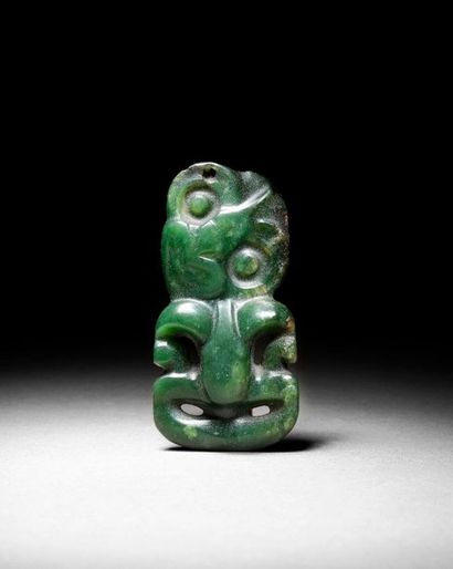 null Ɵ Pendant, Hei Tiki, Maori, New Zealand
Probably 19th century
H. 7.9 cm - W....