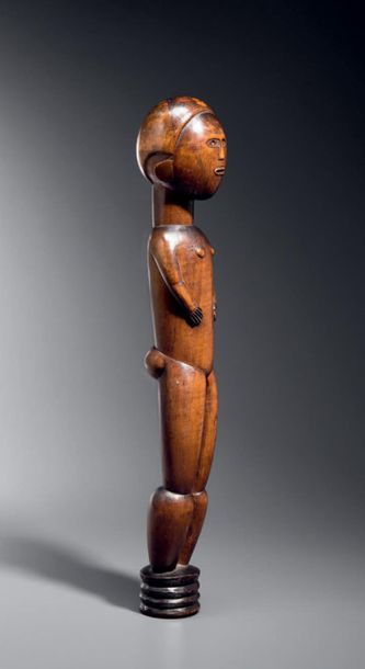 null Ɵ Anthropomorphic staff top, Tsonga (Nguni),
Mozambican or South Africa
Hardwood...