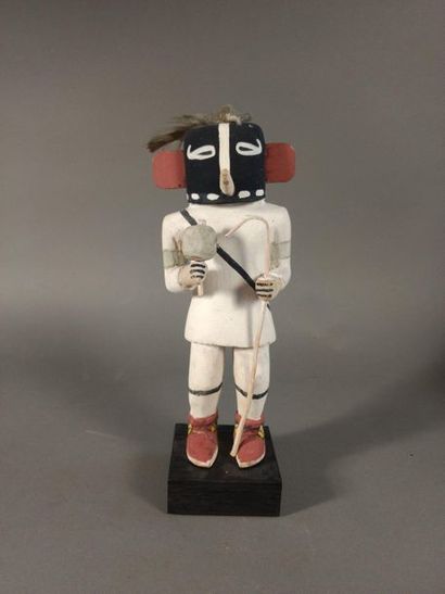null Katsina Kokopelli
Kachina Flute Player
Work by sculptor Hopi Jimmie K (1888-1966)
Signed...