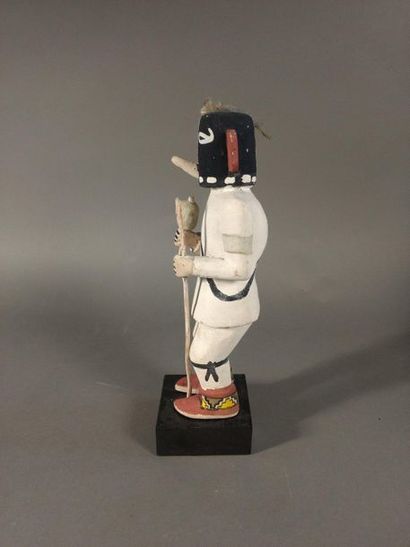  Katsina Kokopelli Kachina Flute Player Work by sculptor Hopi Jimmie K (1888-1966)...