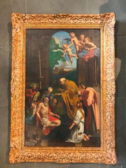 null Copie d'après Le Dominiquin
La communion de saint Jérôme
Huile sur toile
76x48...