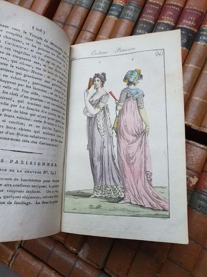 null FASHION. - JOURNAL DES DAMES ET DES MODES. s.l.n., 1798-1811. 54 volumes in-8,...