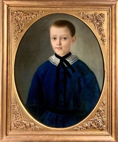 École Française du XIXe siècle 
Portrait d'enfant
Huile sur toile
63 x 50 cm
Dans...