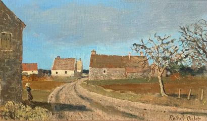 Roland OUDOT (1897-1981) 
MAISONS A HOUDAN Oil on canvas signed lower right
33 x...