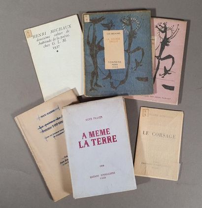 null SURREALISM: BOOK LOT: Henri MICHAUX. Twelfth notebook of the habit of poetry....