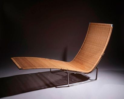 Poul KJAERHOLM (1929-1980) 
Chaise lounge PK24 du référencier de l'artiste, modèle...