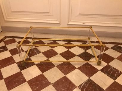 Dans le goût de la Maison JANSEN Plexiglas coffee table
With two spacer tops
An alabaster...