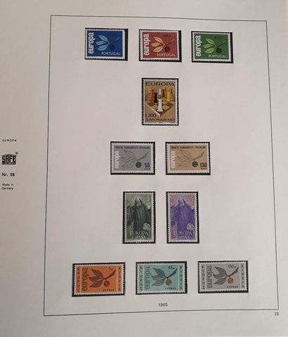 null EUROPA Issues 1956/2010 : Collection of mint stamps contained in 9 albums. Nice...