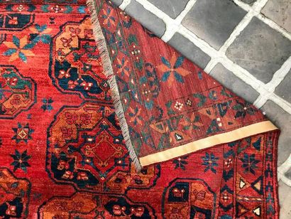 null Afghan carpet (warp, weft and wool velvet), Afghanistan, circa 1930-1950
215...