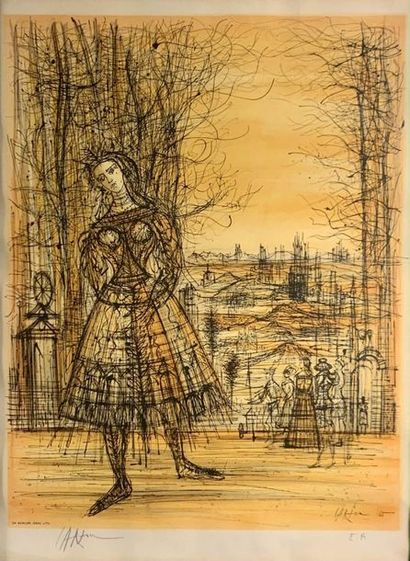 Jean CARZOU (1907-2000) 
Untitled
Lithograph justified lower right EA dated 65
60...