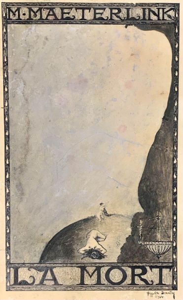 Hippolyte BERNIER (XXe siècle) 
La Mort, 1924
Plume et encre noire sur carton signée...