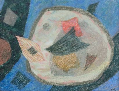 Henri GOETZ (1909-1989) 
Nature morte
Pastel sur trait gravé
Signé en bas à droite
23...