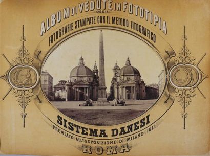 MICHELE DANESI (1809-1887) Album di vedute in fototipia Rome, 1871 Album de 30 phototypies...