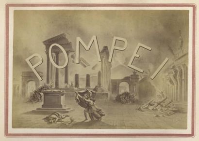 [ALPHONSE BERNOUD] Vues de Pompeï vers 1870 Petit album souvenir de 12 épreuves albuminées,...