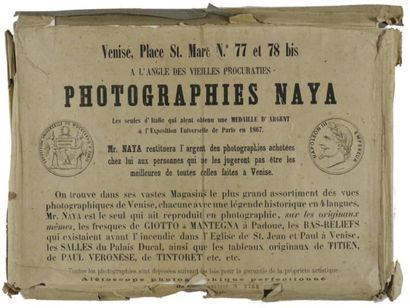 CARLO NAYA (1816-1882) Vues de Venise Naya éditeur, 1868-1869 Portefeuille de carton...