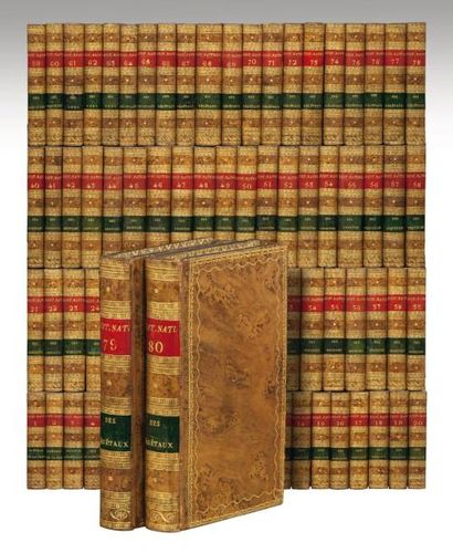 BUFFON HISTOIRE NATURELLE. Paris, Deterville, An VII (1799-1803). 80 volumes in-18,...