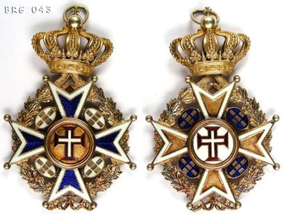 PORTUGAL Ordre du Christ, fondé en 1319, croix de commandeur à titre militaire, en...