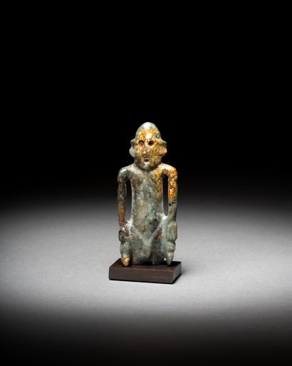 null 
? SEATED CHARACTER

COLIMA CULTURE, WESTERN MEXICO

PROTOCLASTIC, 100 BC. BC...