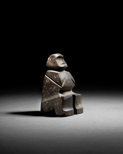 null SEAT FIGURINE
MEZCALA CULTURE, STATE OF GUERRERO, MEXICO
RECENT PRECLASSICAL,...