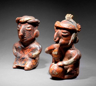 null 
Ɵ COUPLE

CULTURE NAYARIT, WESTERN MEXICO

PROTOCLASSIC, 100 BEF-250 AD

Polychrome...