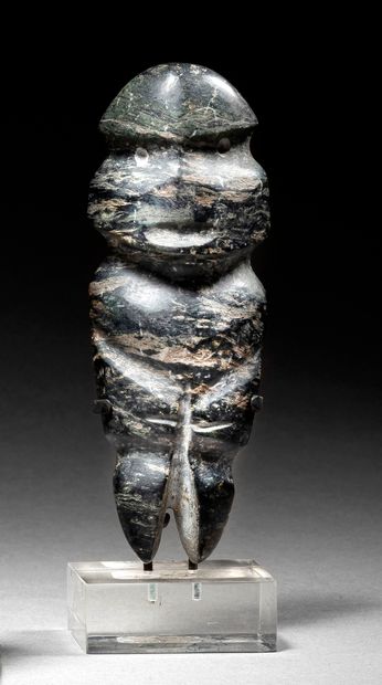 null SMALL STANDING FIGURE
MEZCALA CULTURE, STATE OF GUERRERO, MEXICO
RECENT PRECLASSIC,...