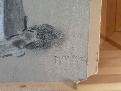 DRIAN (1885-1961) 
Etude pour des élégantes
Crayon et rehauts de blanc
Sur papier
31...