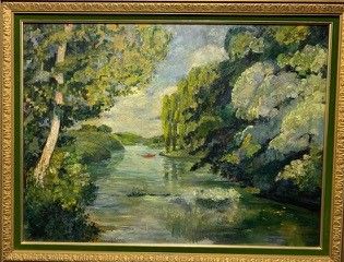 ​​​​​​​Claudius Denis (1878-1947) 
Riverbanks
Oil on canvas signed below in the center
82...