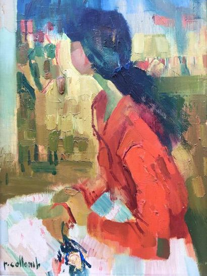 Paul COLLOMB Girl in red blouse
Oil on canvas
Signed lower right
33x24 cm.
