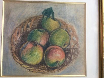 Georges Kars Still life with apples
Pencil on paper
Signed lower right
25x28 cm.